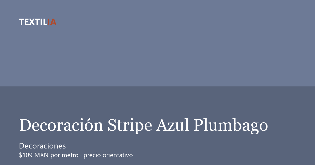 Tela Decoración Stripe Azul Plumbago