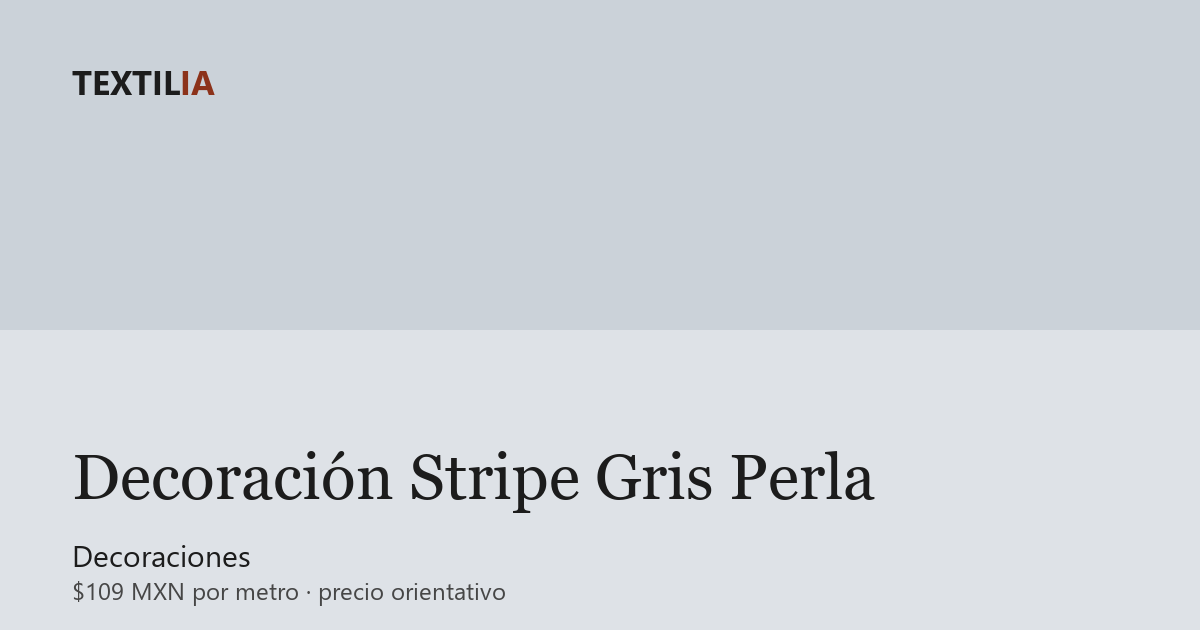 Tela Decoración Stripe Gris Perla