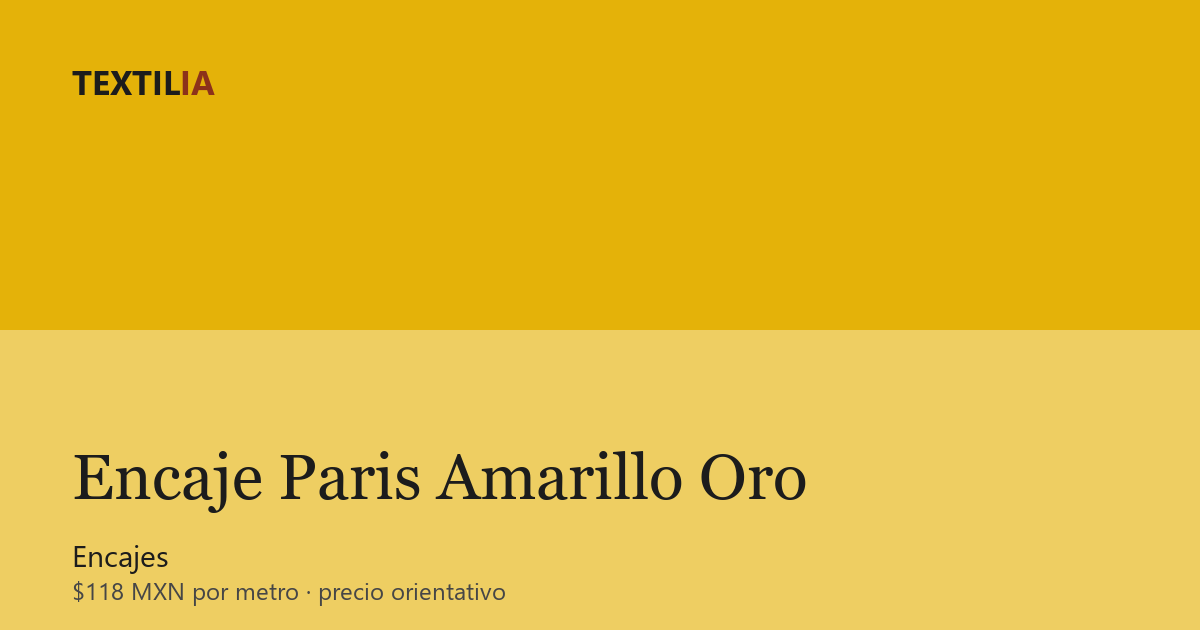 Tela Encaje Paris Amarillo Oro