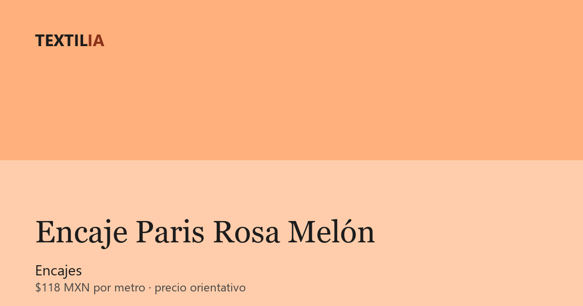 Tela Encaje Paris Rosa Melón