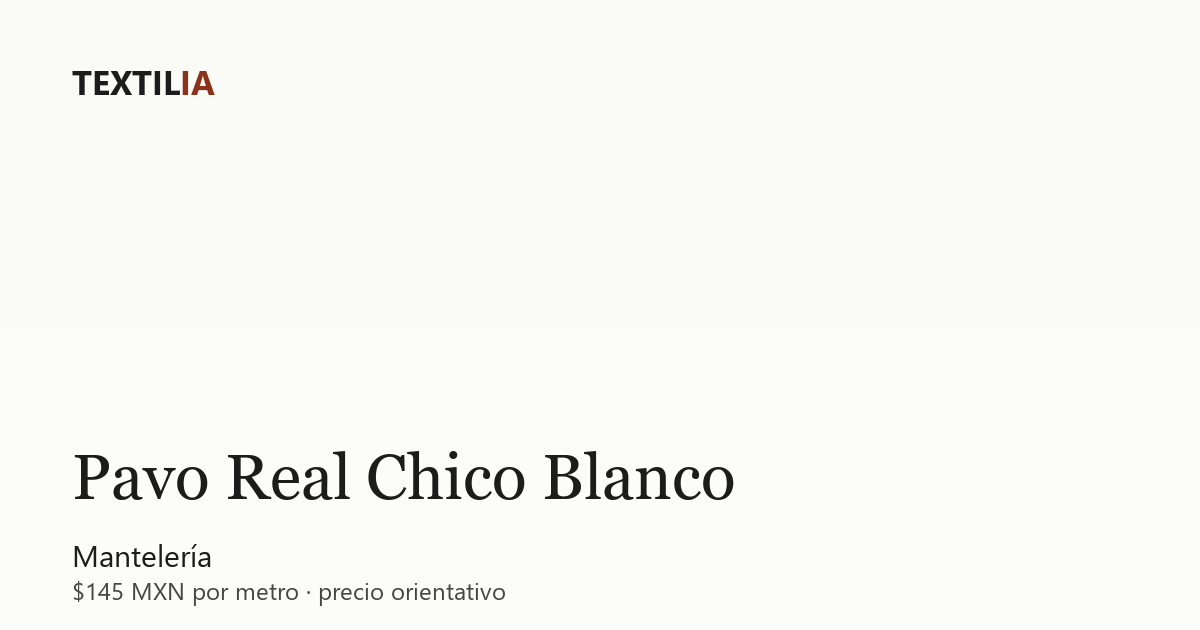 Tela Pavo Real Chico Blanco