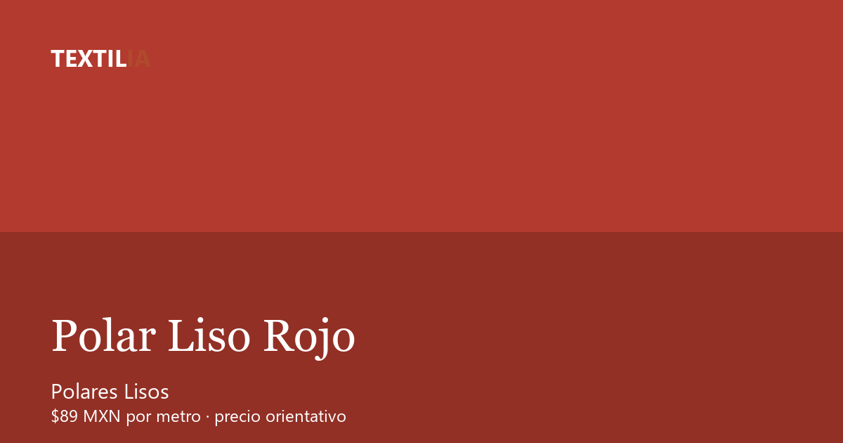 Tela Polar Liso Rojo