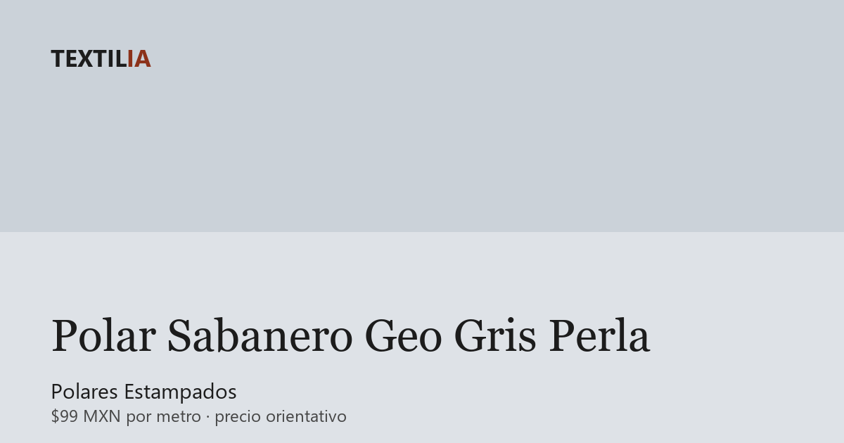 Tela Polar Sabanero Geo Gris Perla