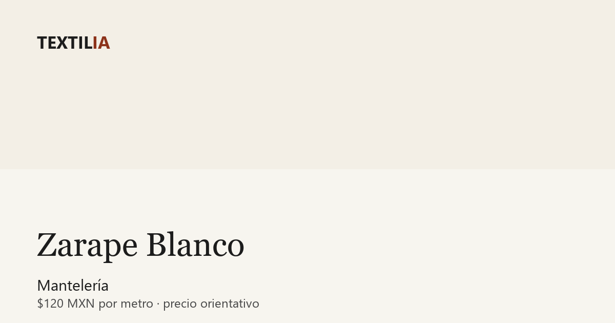 Tela Zarape Blanco